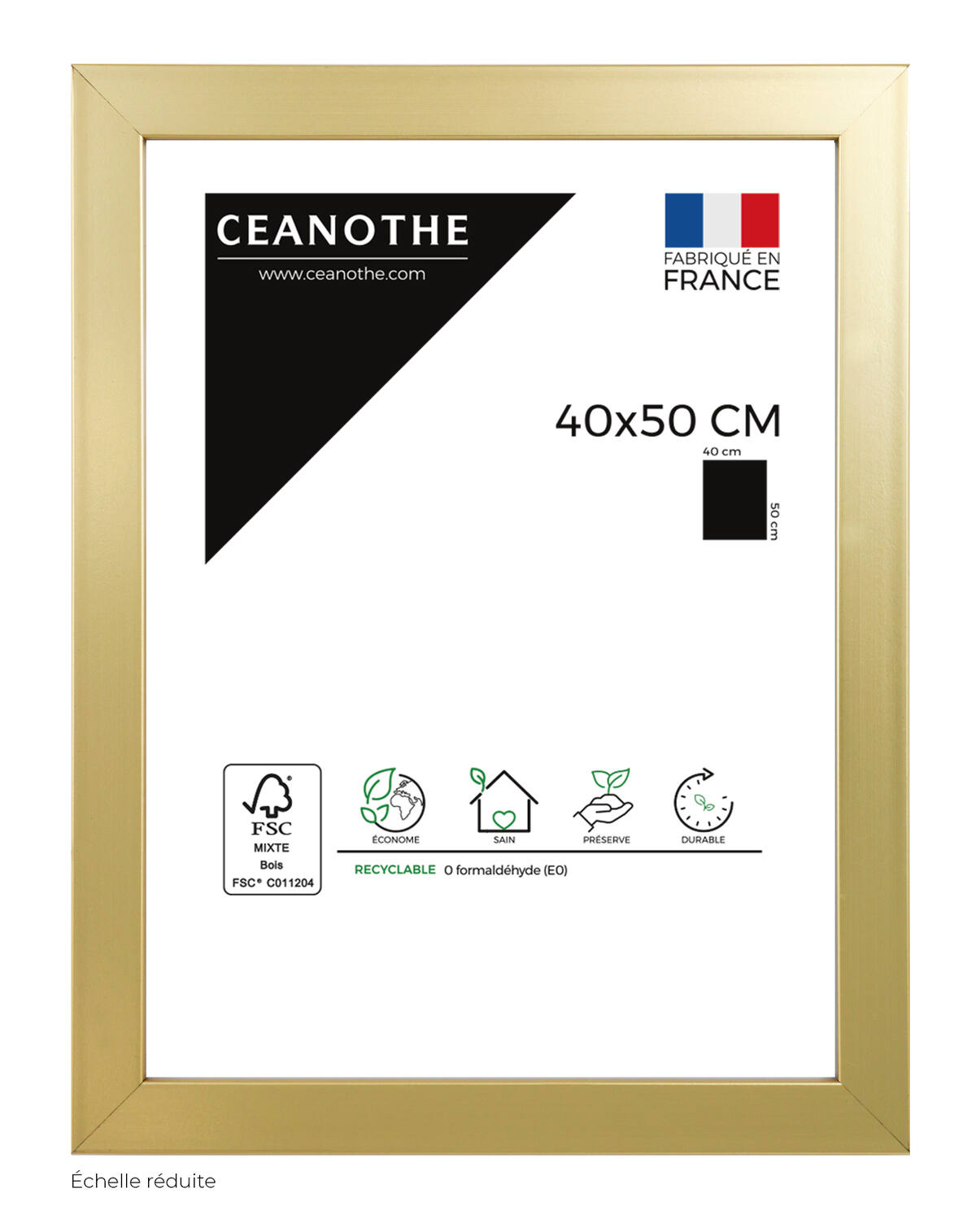 Cadre photo Precious doré 40x50cm - CEANOTHE
