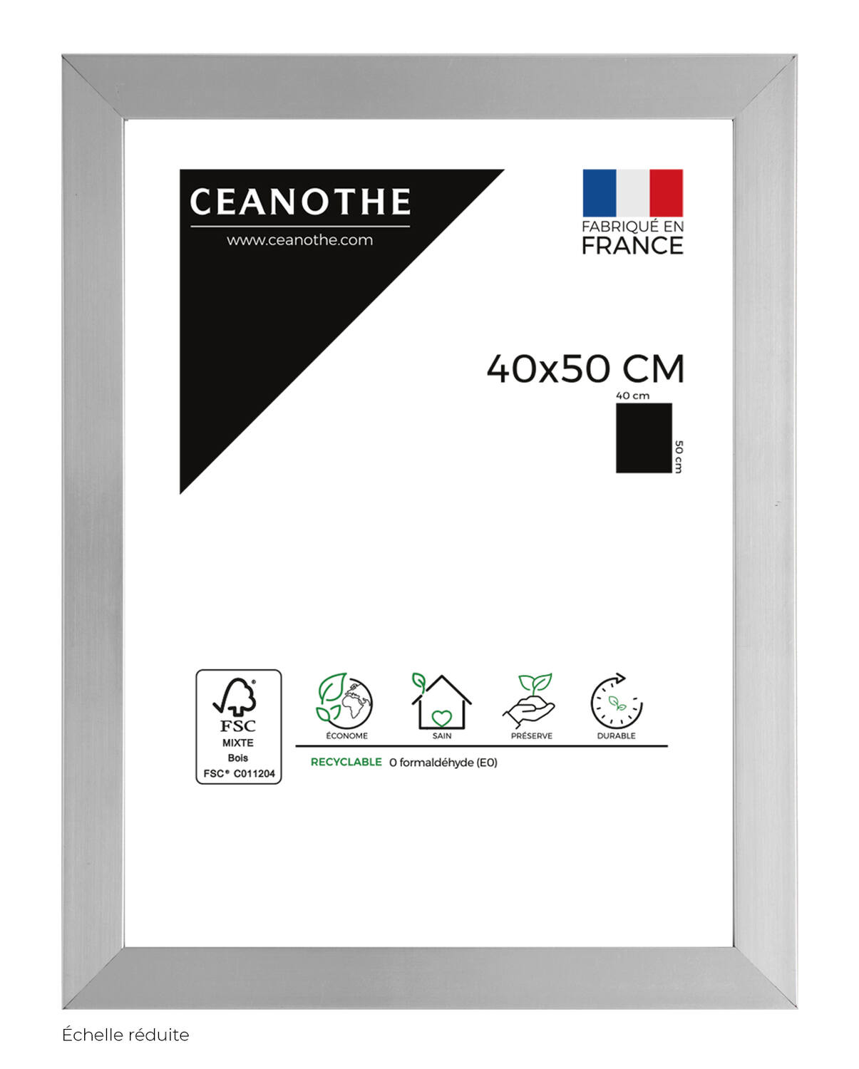 Cadre photo Precious acier 40x50cm - CEANOTHE