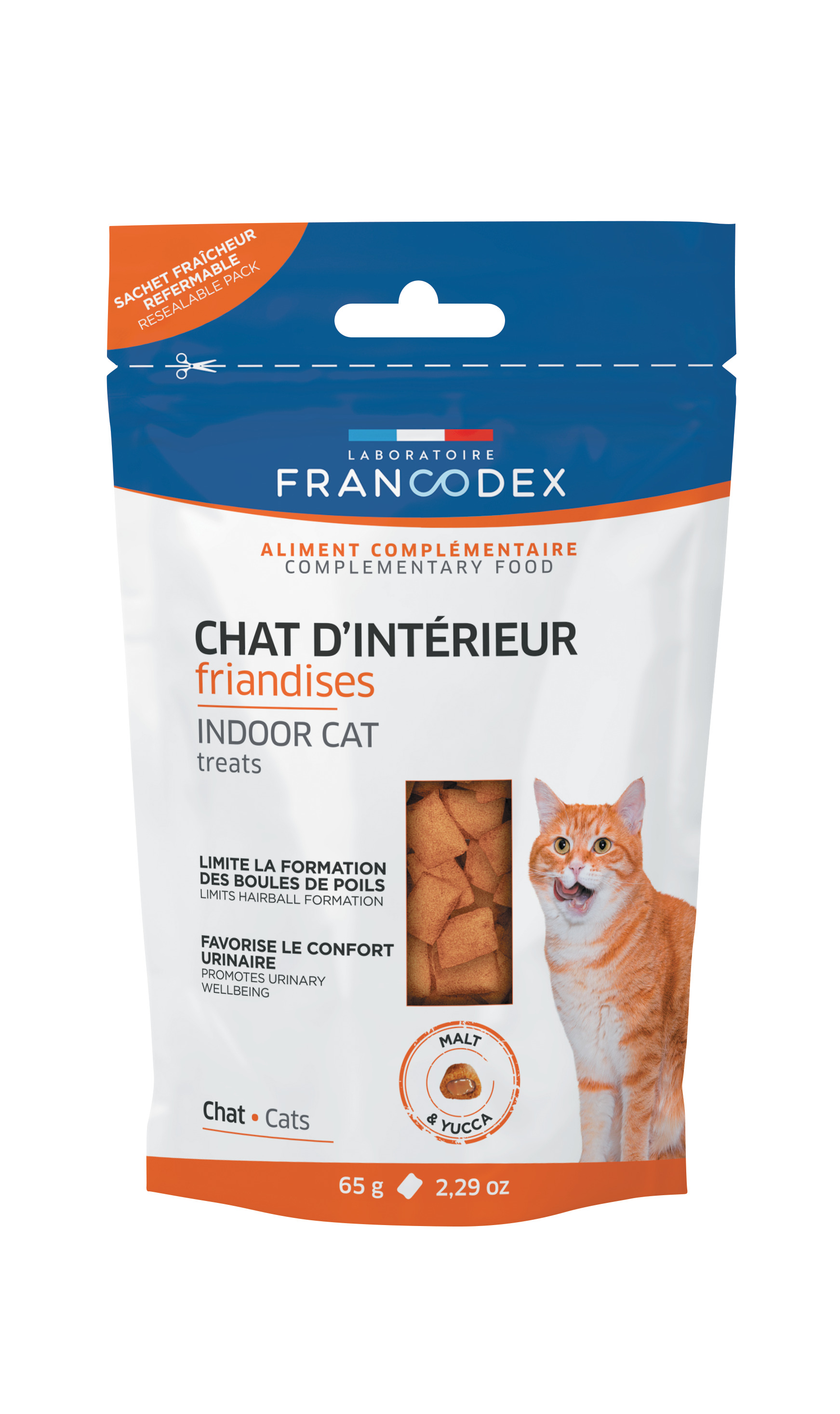 Friandise chat antiboule de poil conf urinaire 65G