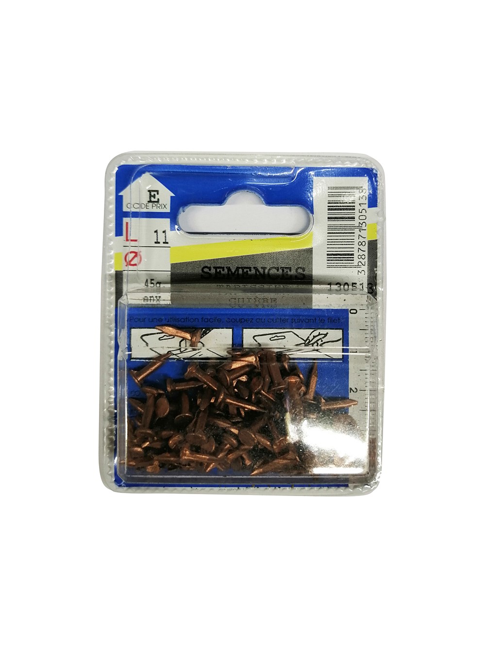 Semences tapissier cuivre 11mm 45g