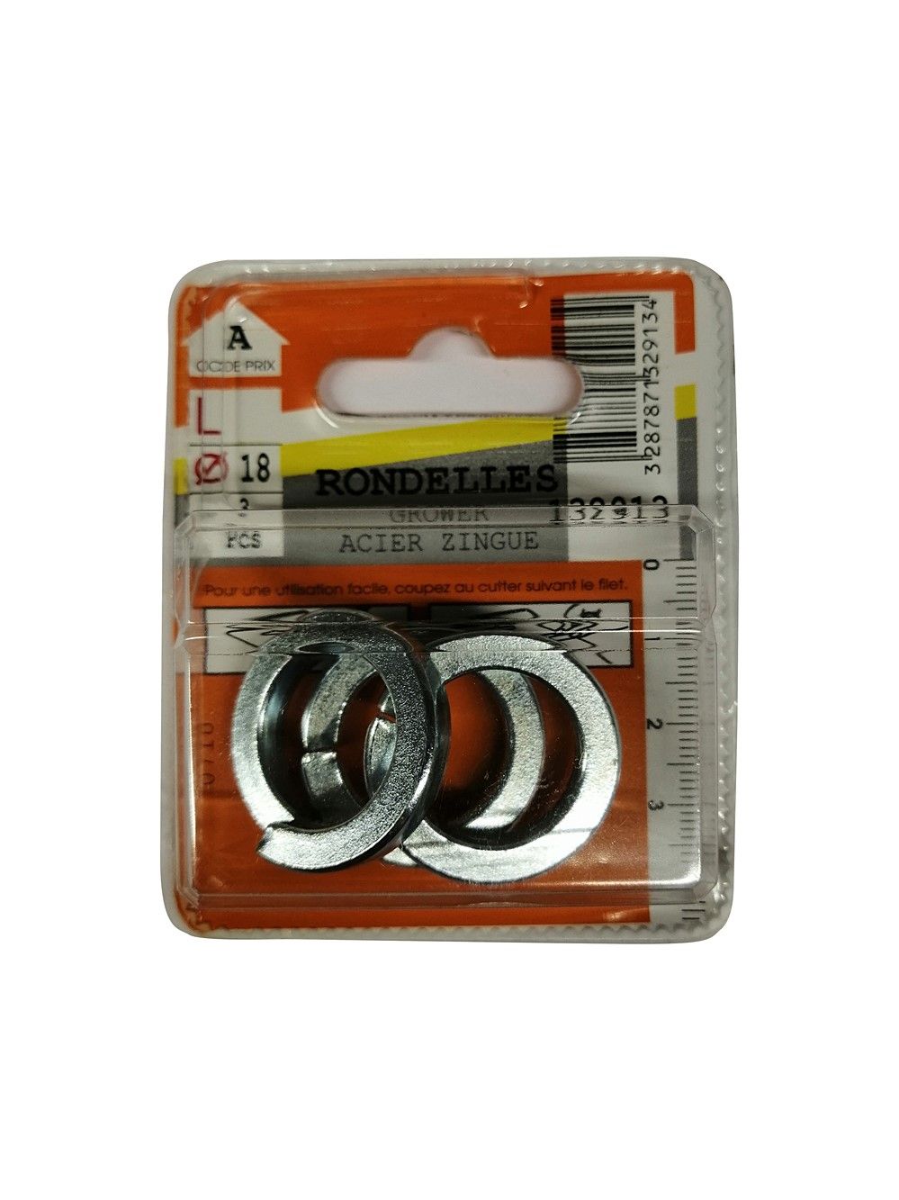 Rondelles Grower acier zingué ø18mm - Les 3 pièces
