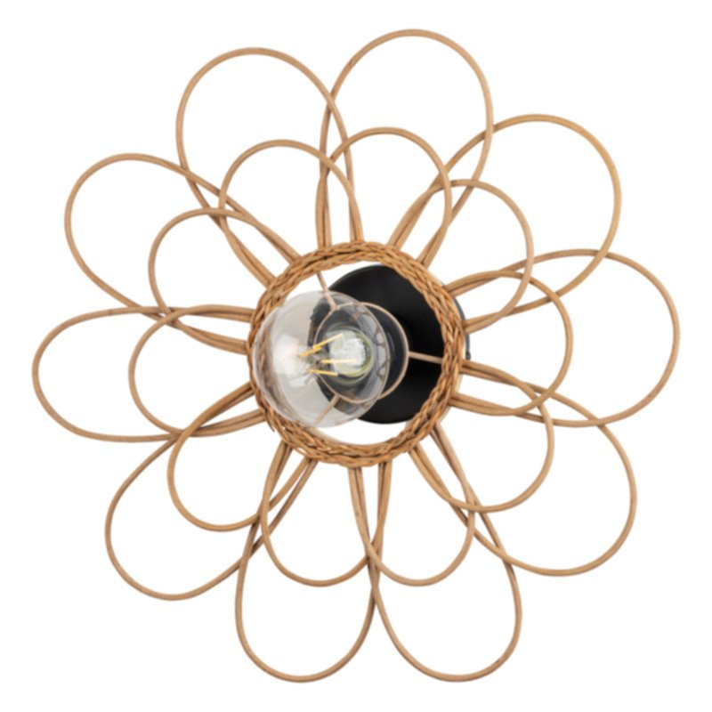 Applique Alhoa Ø40 cm E27 60W fibres naturelles - MATHIAS