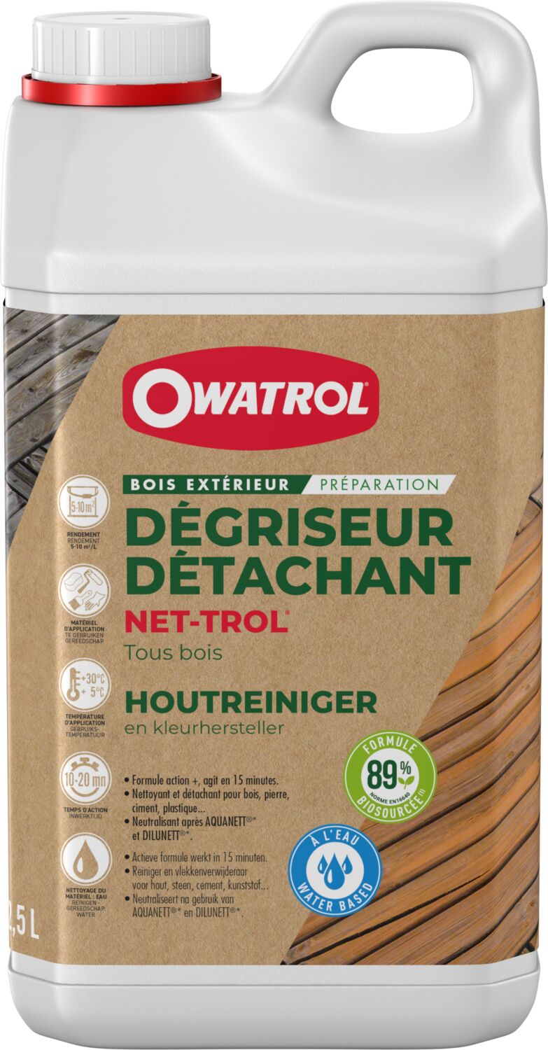 Dégriseur neutralisant gélifié Net-Trol bois 2,5 L - OWATROL
