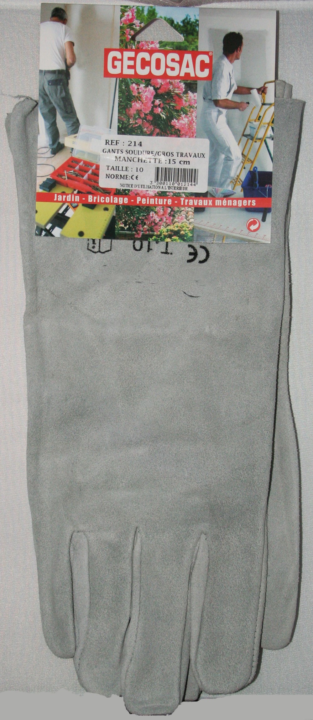 Paire de Gants soudeur manchette 15 cm Taille 10