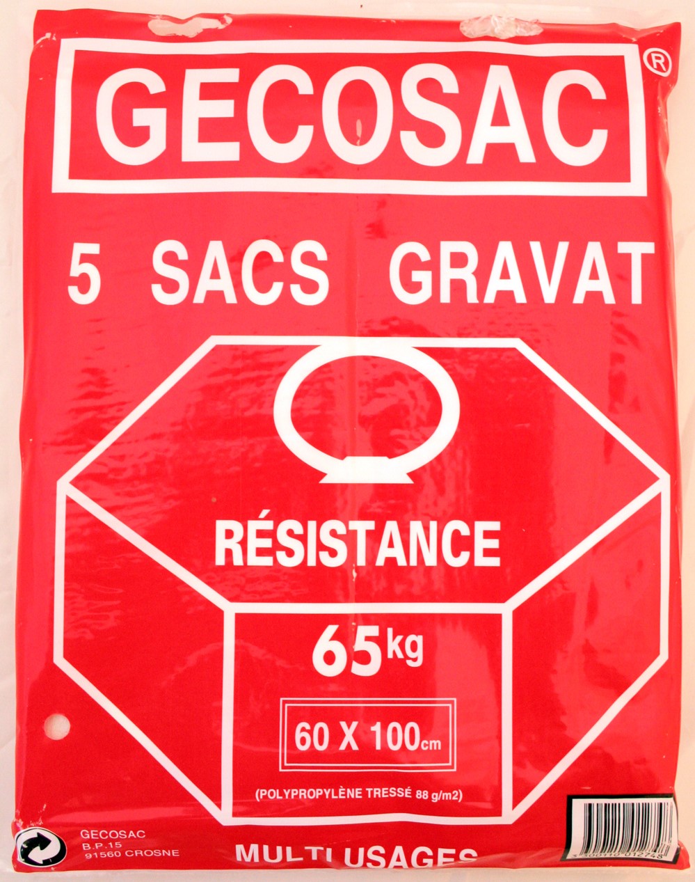 5 Sacs gravats levée de charge 65 kg