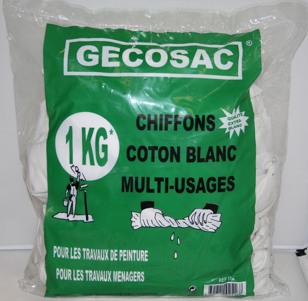 Chiffons coton blanc multi usage