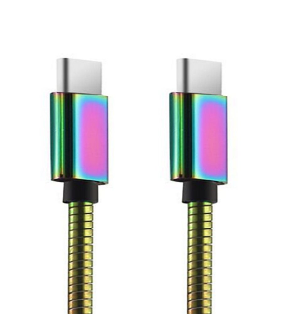 Cordon Smartphone USB-C / USB-C effet ressort 2m