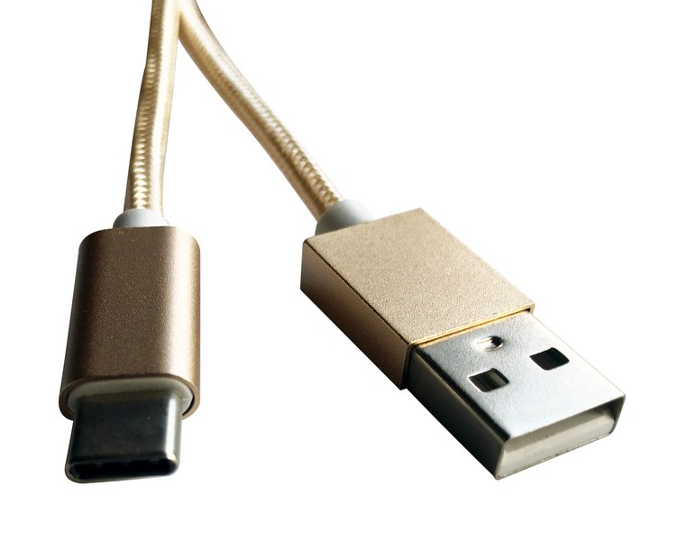 Cordon type c couleur or