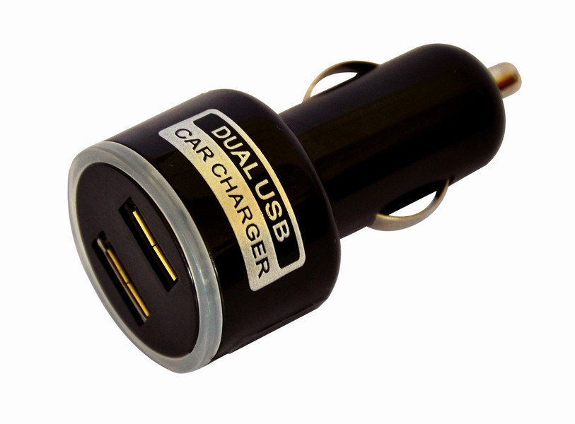 Chargeur USB sur allume cigare avec 2 USB noir - FPE