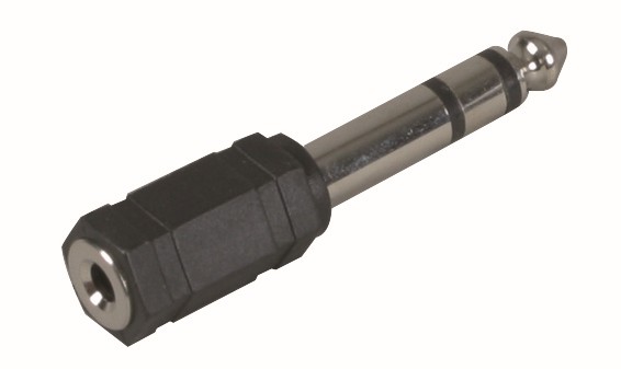 Adaptateur audio jack 6,35mm mâle / 3,5mm femelle stéréo - FPE