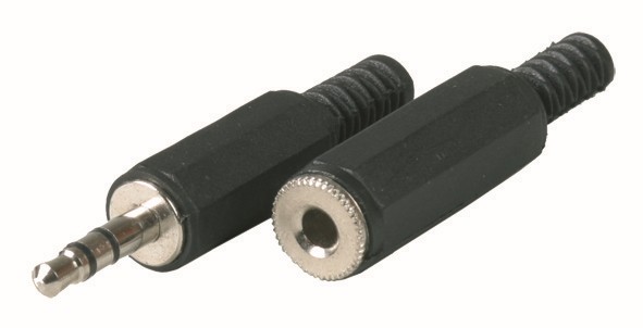 2 fiches audio jack 3,5mm mâle/femelle - FPE