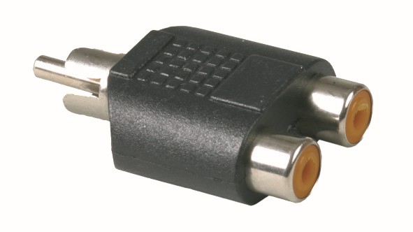 Adaptateur audio RCA mâle / 2 RCA femelles - FPE
