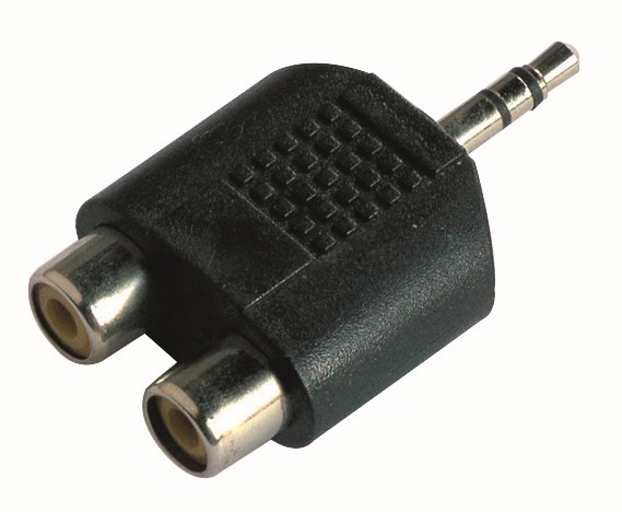Adaptateur audio jack 3,5mm mâle / 2 RCA femelle - FPE
