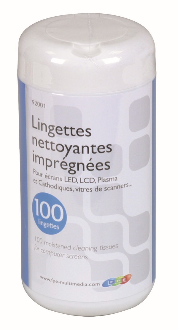 Lingettes pour nettoyage écran x100 - FPE