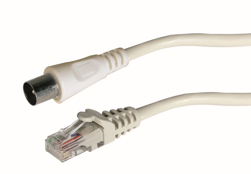 Cordon RJ45/coaxial mâle/mâle - 2m - FPE