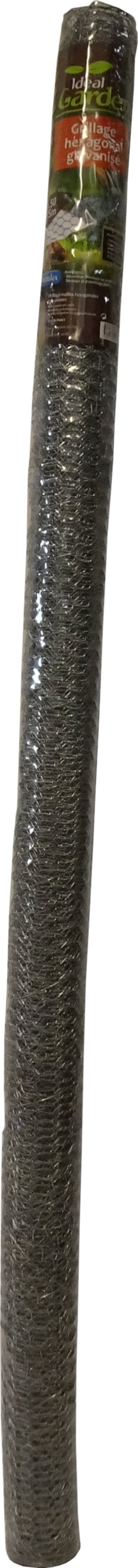 Grillage hexagonal galvanisé 13 mm 1,5 x 5m - IDEAL GARDEN