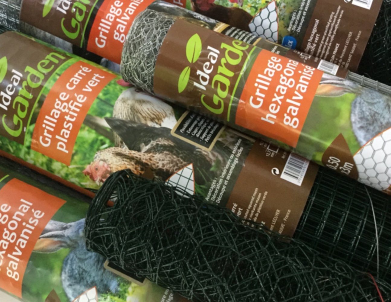 Grillage carré plastifié 12,7 mm 1,5 x 5 m vert - IDEAL GARDEN