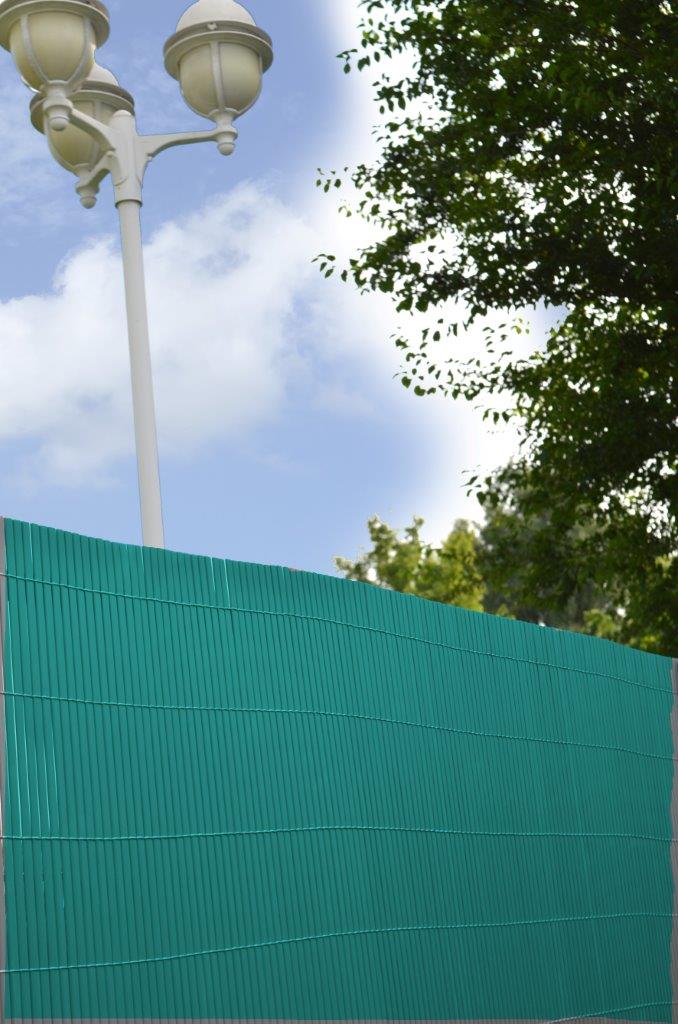 Canisse double face Lame PVC 10mm 1,5x3m Vert - IDEAL GARDEN
