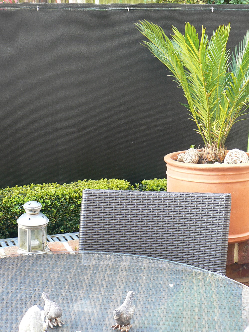 Brise vue en toile Occultant 95% 1,5x3m noir - IDEAL GARDEN