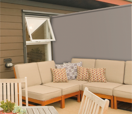 Brise vue 200g 95% 1 x 3 m taupe  - IDEAL GARDEN