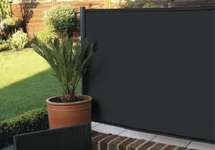 Brise vue en toile Occultant 95% 1,5x3m gris acier - IDEAL GARDEN