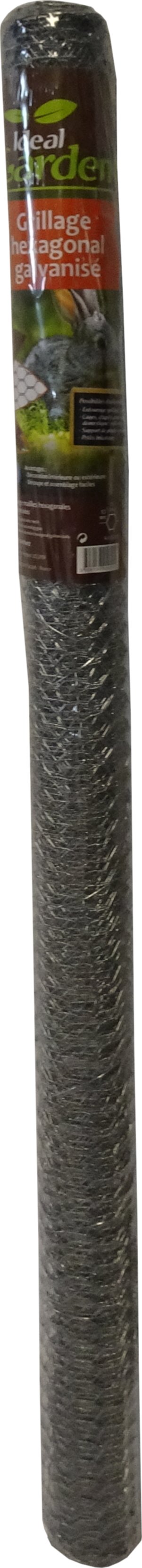 Grillage hexagonal galvanisé 13 mm 1 x 3 m - IDEAL GARDEN