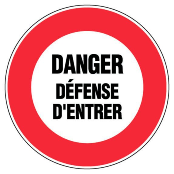 Disque ø 300 mm rigide danger défense entrer