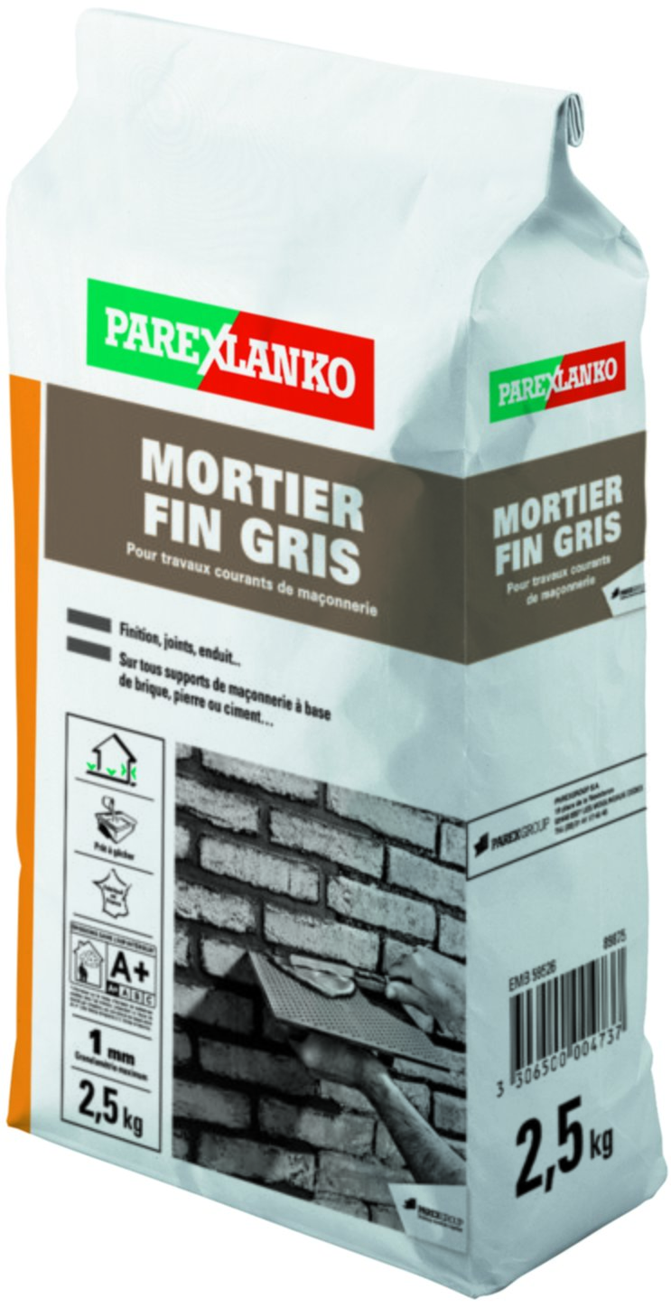 Mortier fin gris 2,5kg - PAREXLANKO