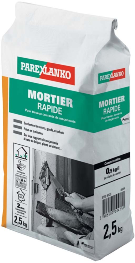 Mortier rapide 2,5kg - PAREXLANKO
