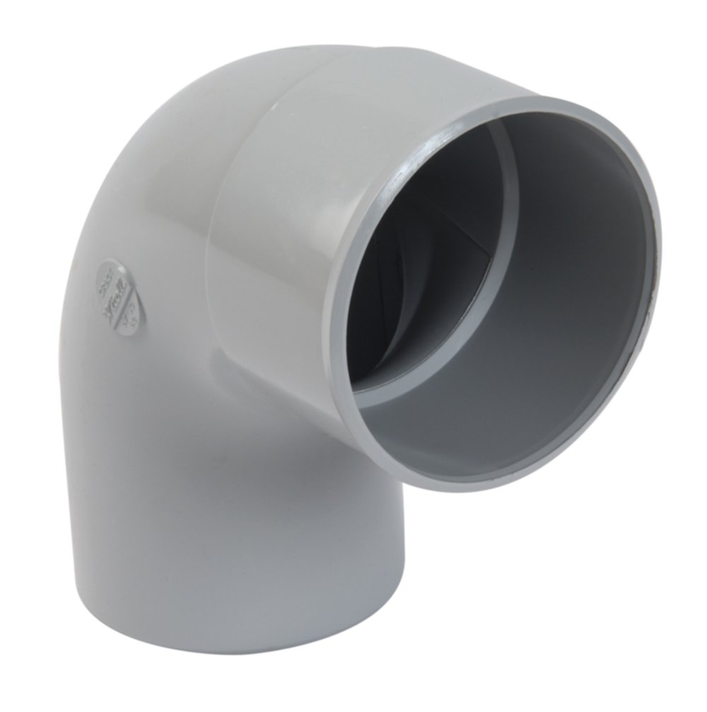 Coude pvc mf gris 87°30 pour gouttière ø 80 mm