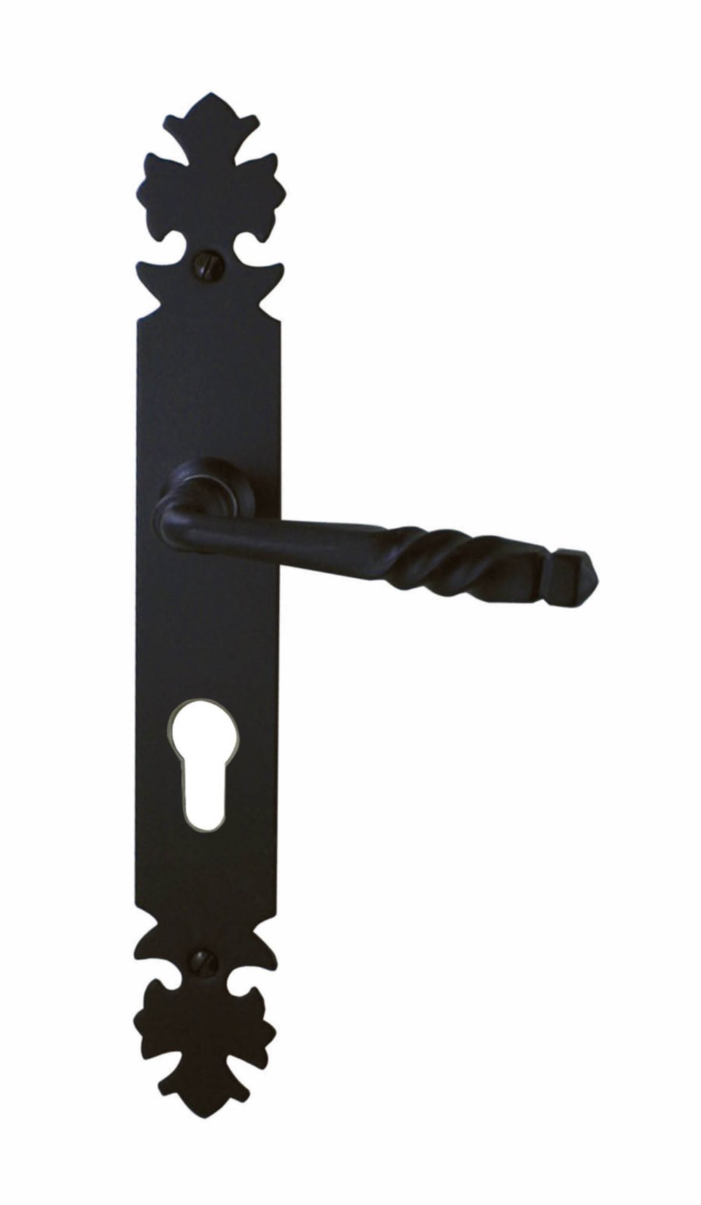 Ensemble brest fer noir cylindre 195 mm