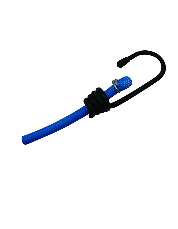 2 sandows multibrins gaine tresse bleu longueur : 0,6m ø6mm -