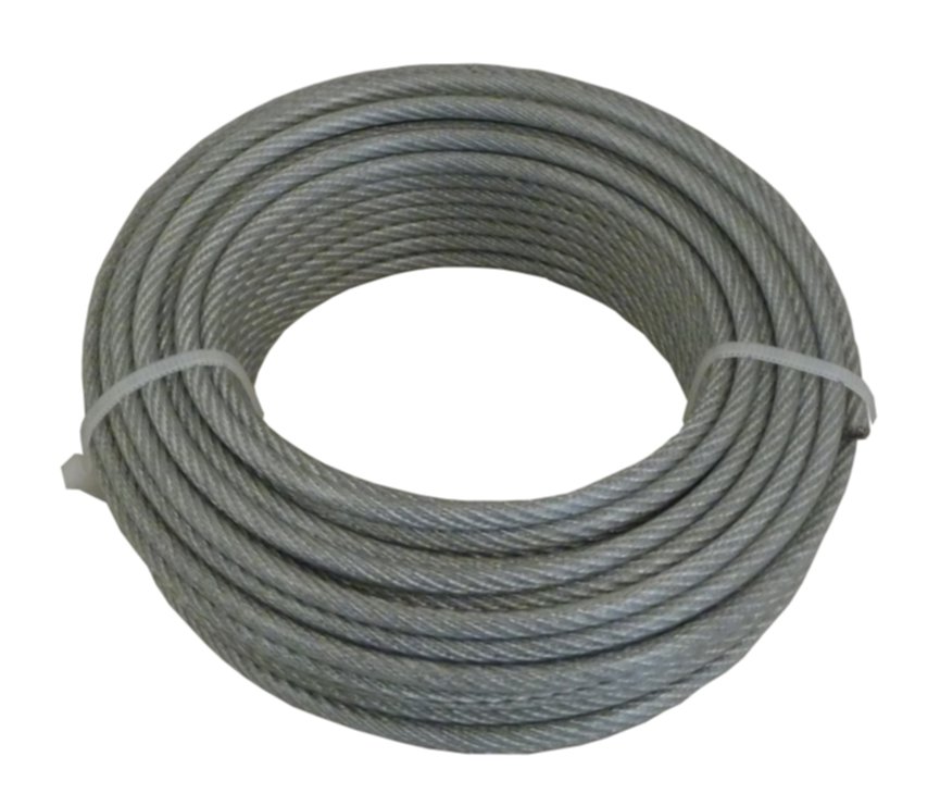 Couronne câble âme textile gainé PVC cristal 6 x 7 mm - VISO