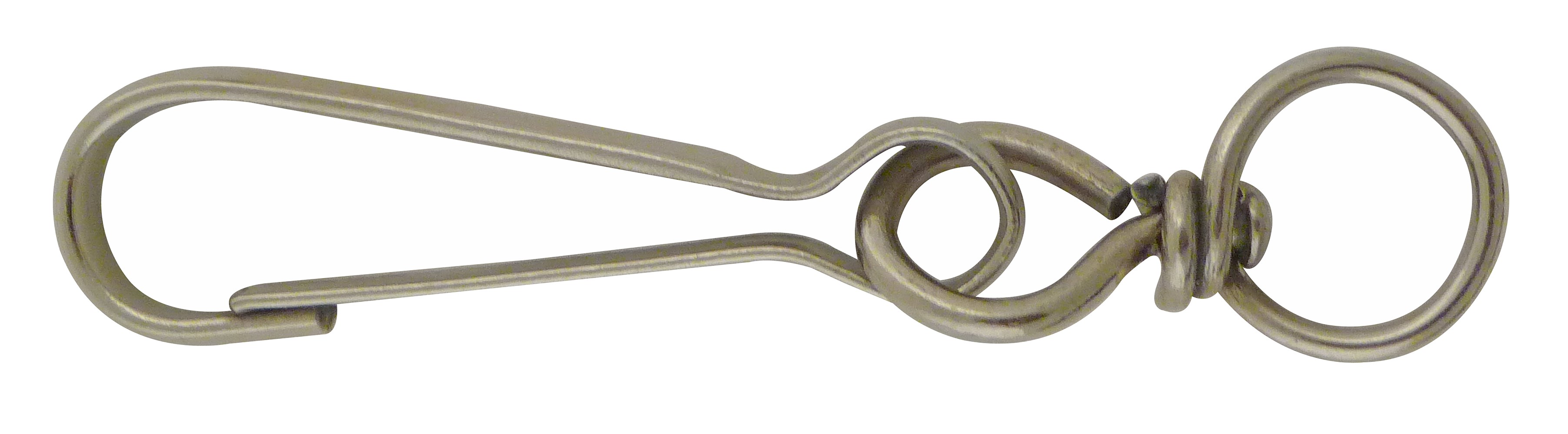 4 mousquetons simplex a touret acier nickele longueur :40mm 