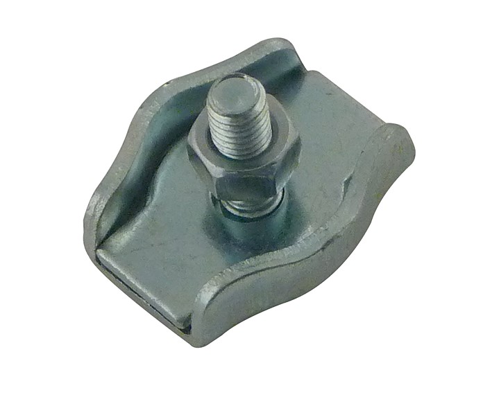 4 serre-cable plat 1 boulon AZ ø2mm