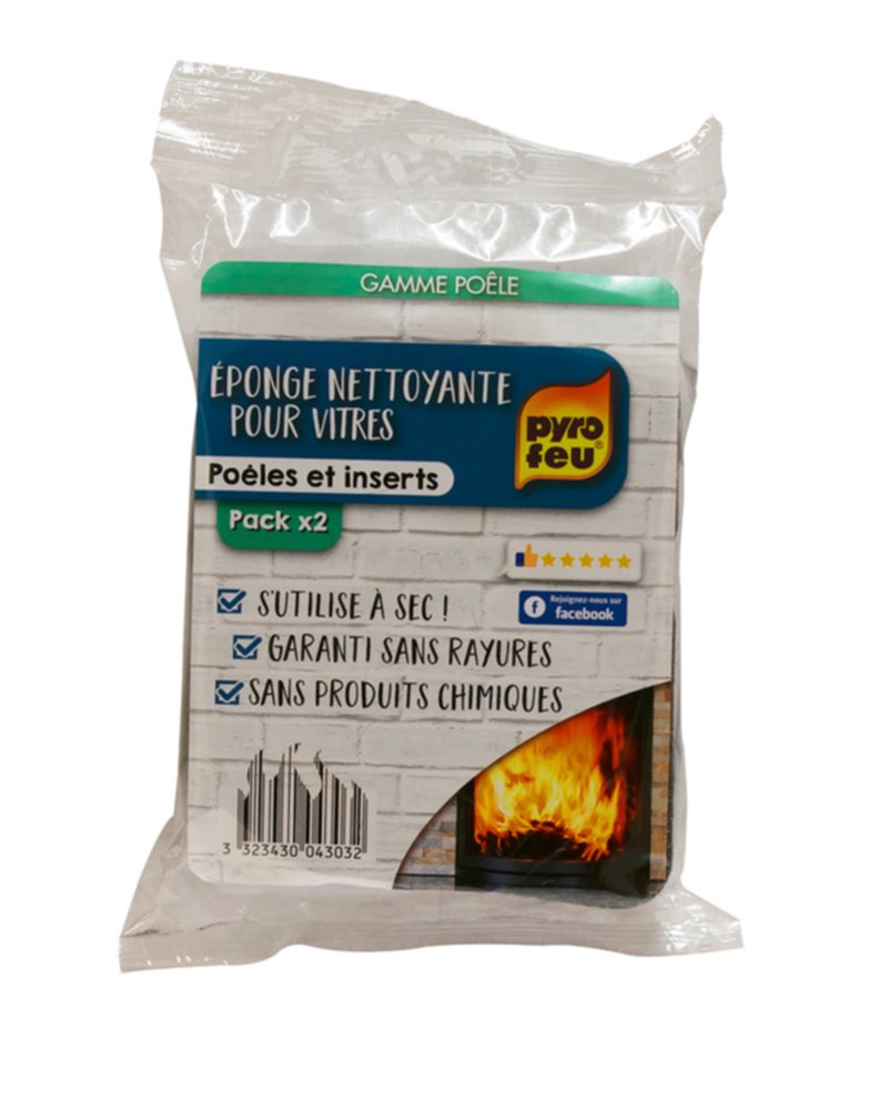 2 Eponges de nettoyage laine d'acier - PYROFEU