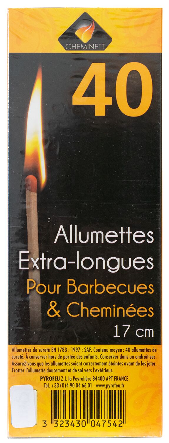 Allumettes extra longues 17 cm - PYROFEU