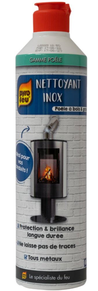Nettoyant inox poêle à bois et granules 0,5L - PYROFEU