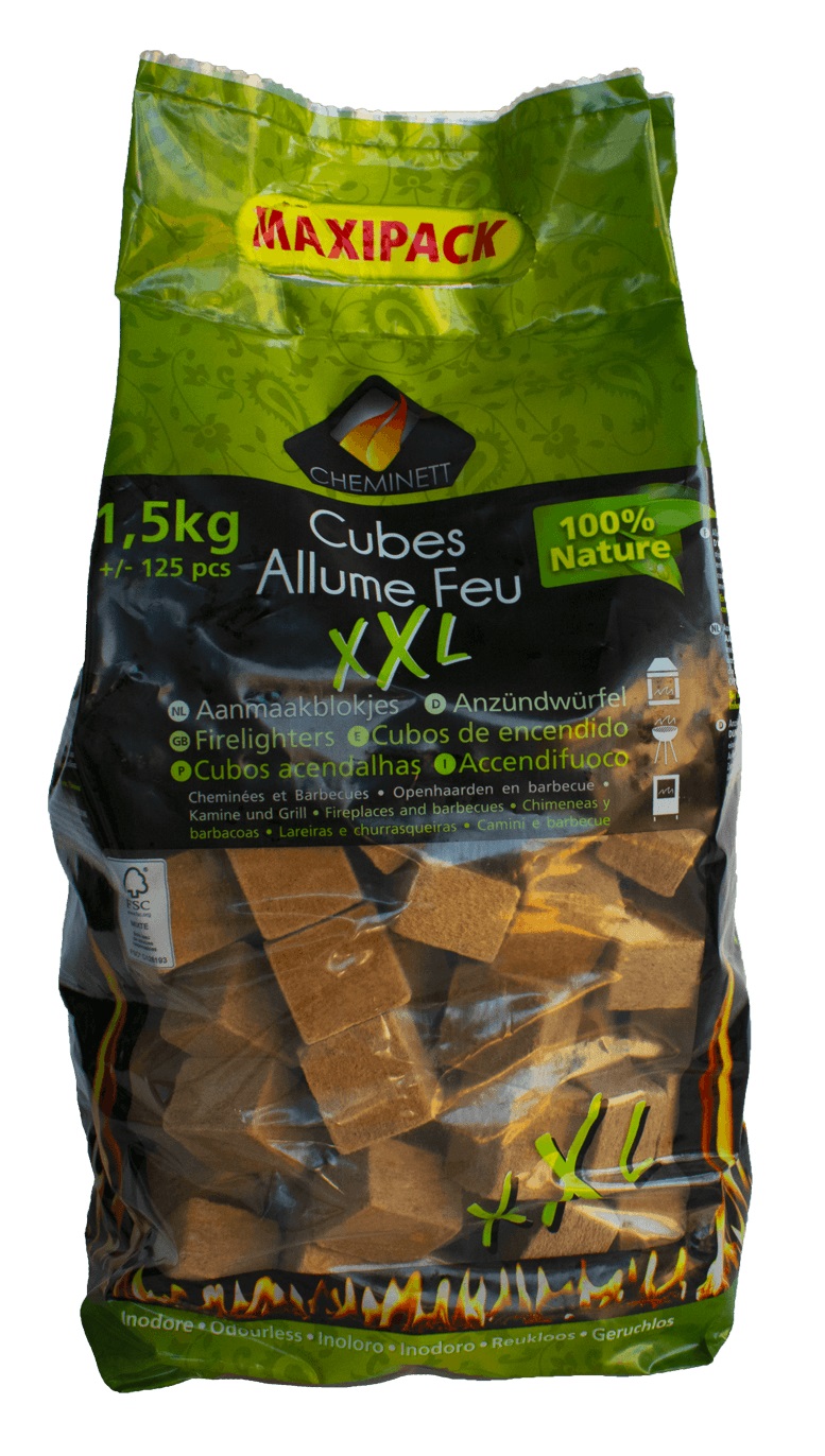 40 Allume feux laine de bois naturel 1,5kg - CHEMINETT