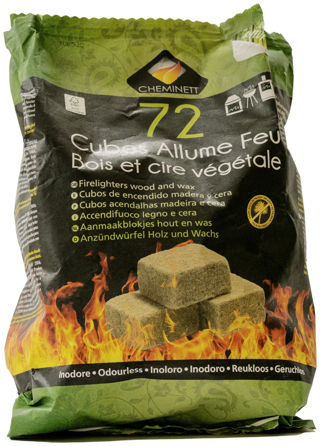 72 Cubes Allume-feu 100% Naturel - PYROFEU