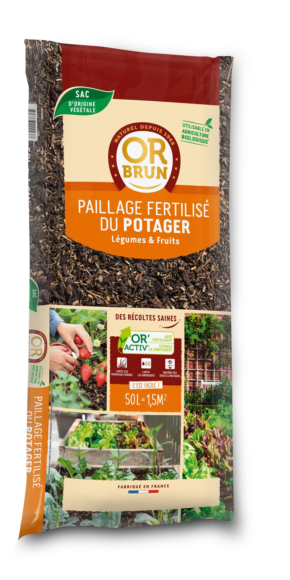 Paillage fertilisé du potager 50l