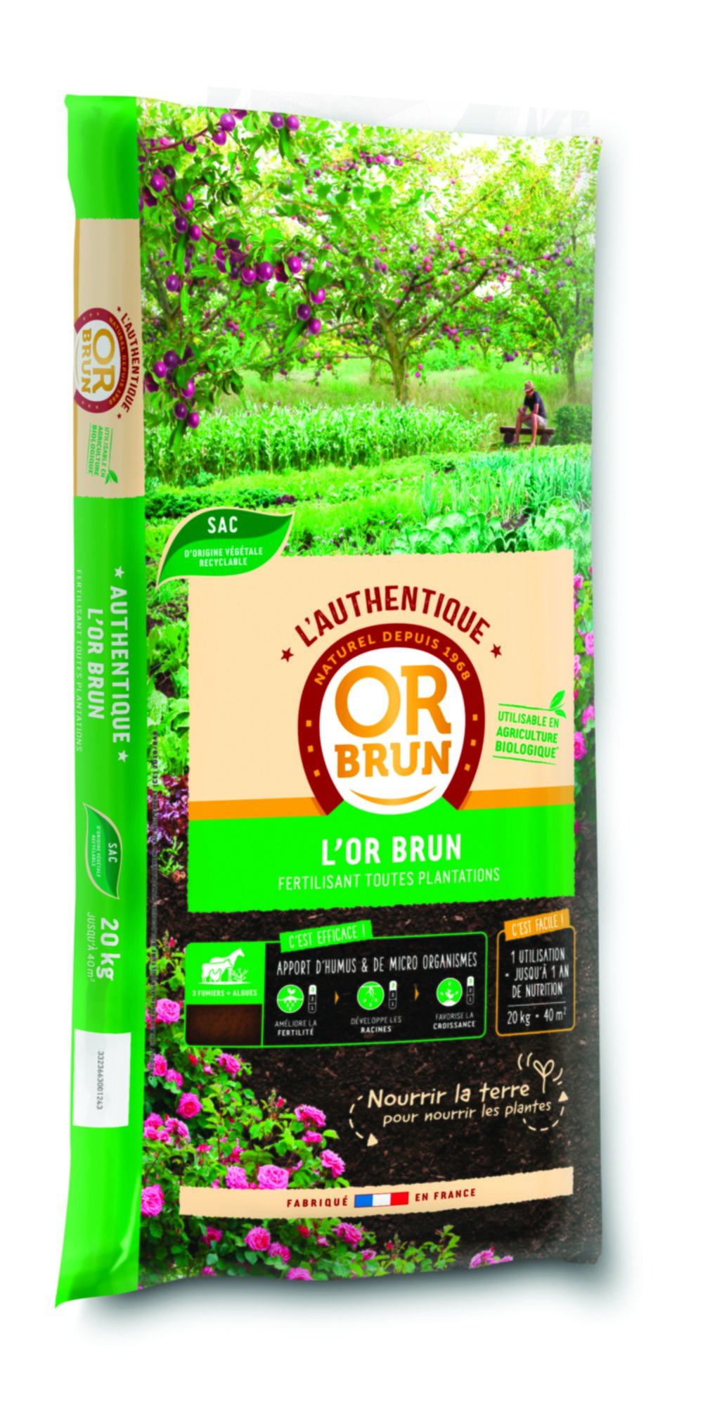L’authentique fertilisant or brun 20 kg