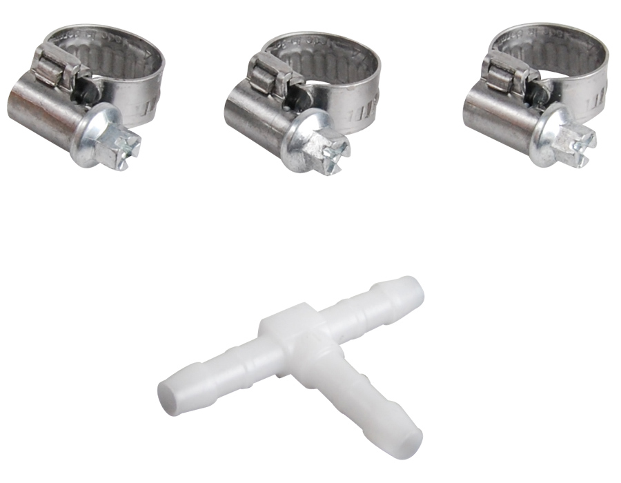 Té plastique Ø4 mm + 3 colliers - SPID'O