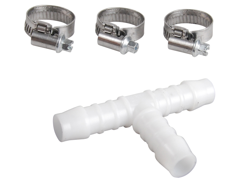 Té plastique Ø10 mm + 3 colliers - SPID'O