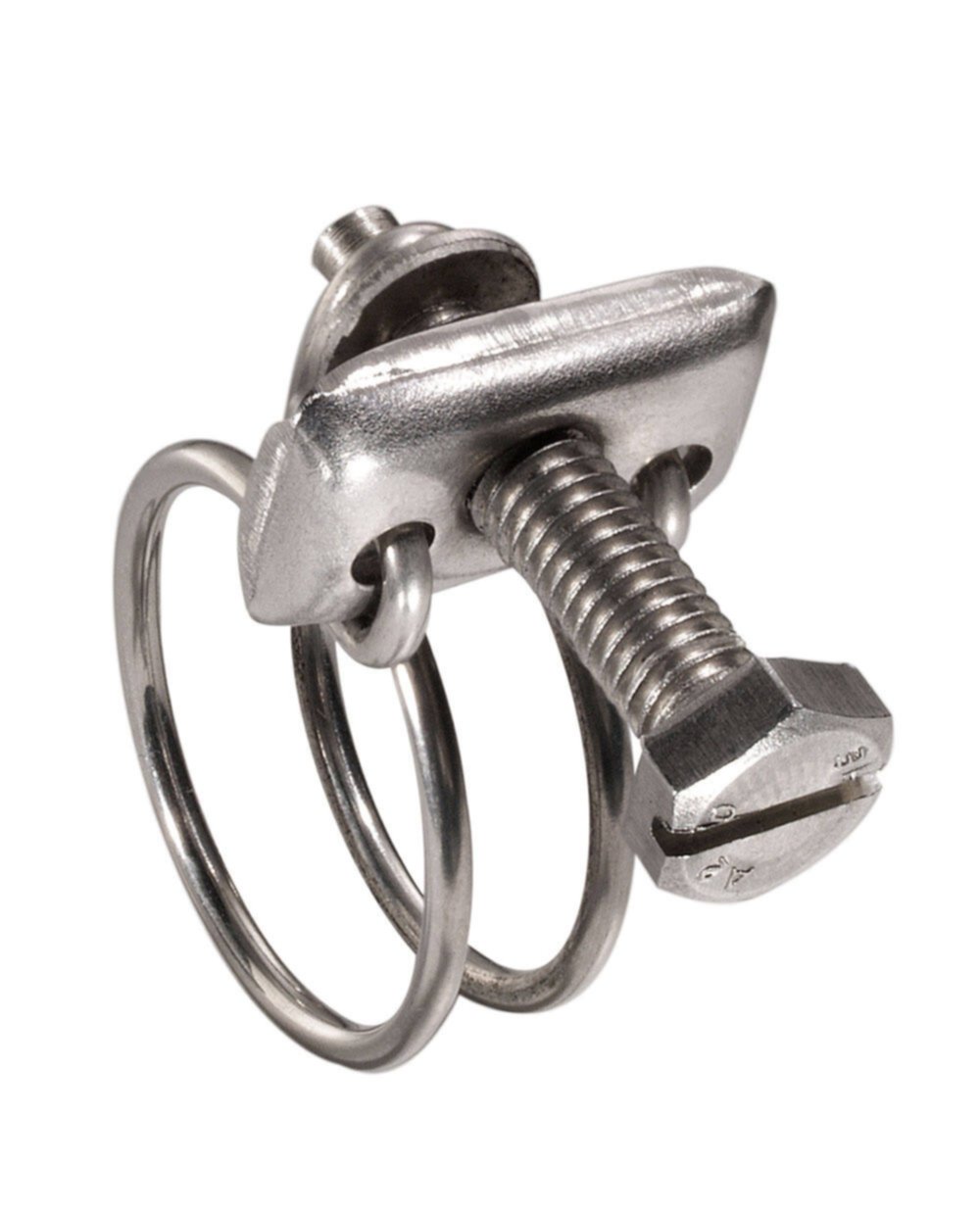 Colliers double fil inox 43x48mm x2 - SPID'O