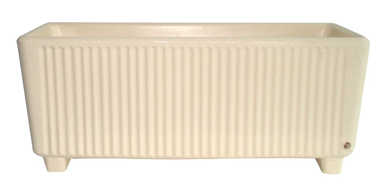 Jardinière sequoia 116 cm rotomoulé 114l beige