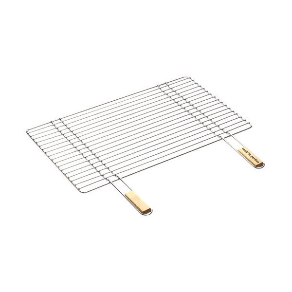 Grille barbecue en acier chromé double poignée 67cm x 40cm - COOK'IN GARDEN