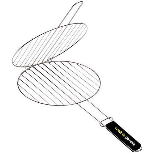Grille barbecue double Ø37cm chromé - COOK'IN GARDEN