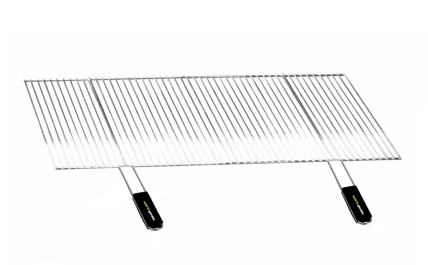 Grille de Barbecue Recoupable 100x40cm Manche Noir Soft Touch
