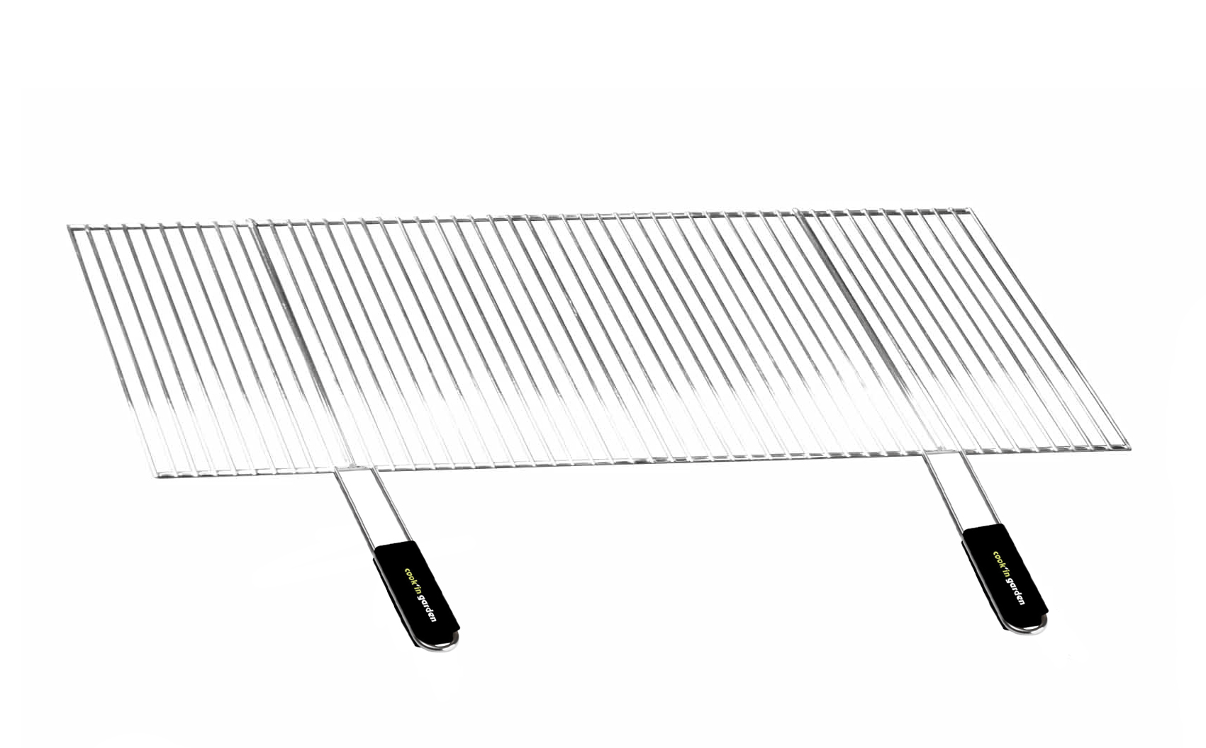 Grille de Barbecue Recoupable 100x40cm Manche Noir Soft Touch